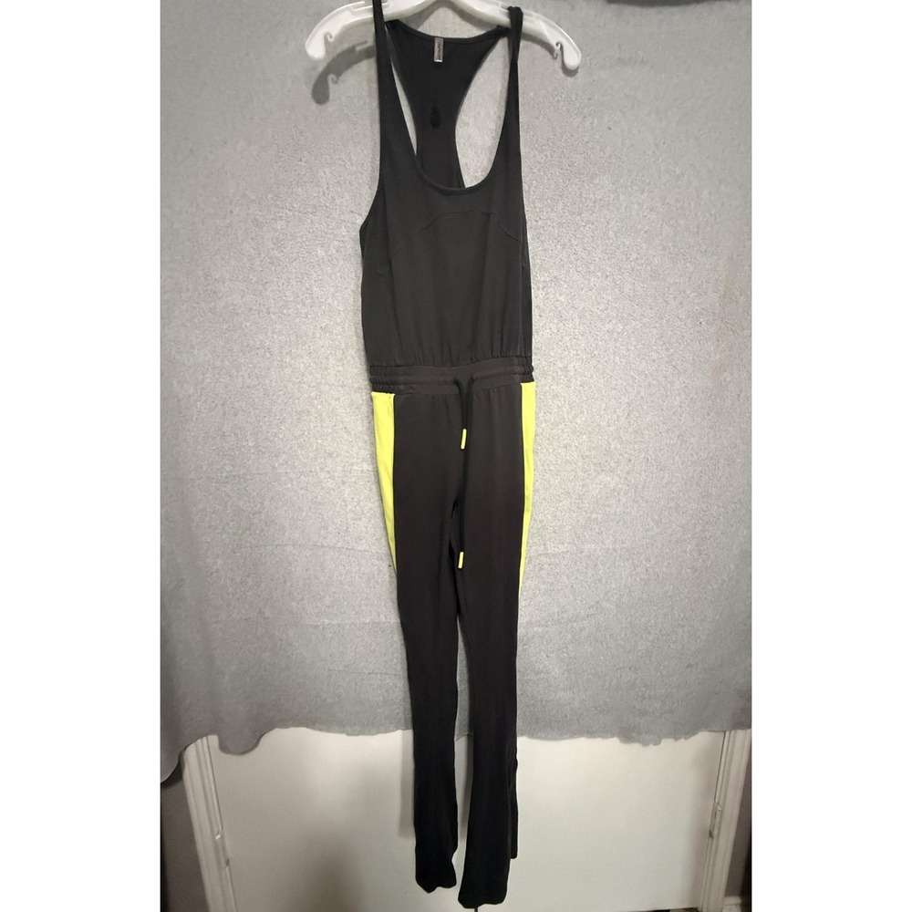 FP Movement Jumpsuit Womens XS Black Colorblock Racerback Drawstring Pockets